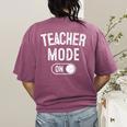 Teacher Mode On School Education Educator Women's Comfort Colors T-Shirt Back Print Berry