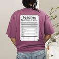 Teacher Nutrition Facts Teachers Nutritional Fact Women's Comfort Colors T-Shirt Back Print Berry Teacher Nutrition Facts Teachers Nutritional Fact Women's Comfort Colors T-Shirt Back Print Berry