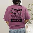 Teacher Off Duty Promoted To Stay At Home Dog Mom Tshirt Men Women Women's Comfort Colors T-Shirt Back Print Berry Teacher Off Duty Promoted To Stay At Home Dog Mom Tshirt Men Women Women's Comfort Colors T-Shirt Back Print Berry