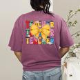 Teacher Pencil Coquette Bow Back To School Teacher Women's Comfort Colors T-Shirt Back Print Berry Teacher Pencil Coquette Bow Back To School Teacher Women's Comfort Colors T-Shirt Back Print Berry