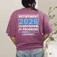 Teacher Retirement Class Of 2026 Loading Retired Women's Comfort Colors T-Shirt Back Print Berry