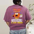 Being a Teacher Is Scary Enough Halloween Women's Comfort Colors T-Shirt Back Print Berry Being a Teacher Is Scary Enough Halloween Women's Comfort Colors T-Shirt Back Print Berry