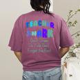 Teacher Shark Don't Stress Do Your Best Forget The Rest Women's Comfort Colors T-Shirt Back Print Berry