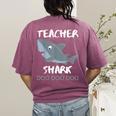 Teacher Shark Shirt Christmas Idea For Him Her Women's Comfort Colors T-Shirt Back Print Berry Teacher Shark Shirt Christmas Idea For Him Her Women's Comfort Colors T-Shirt Back Print Berry