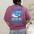 Teacher Shark Do Your Work Women's Comfort Colors T-Shirt Back Print Berry