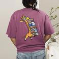 Teacher Shirt Giraffe Holding Books Bookworm Librarian Women's Comfort Colors T-Shirt Back Print Berry Teacher Shirt Giraffe Holding Books Bookworm Librarian Women's Comfort Colors T-Shirt Back Print Berry