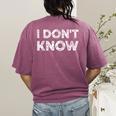 Teacher Shirts I Don't Know Idea For Teachers & Workers Adults - Small Short Sleeve Women's Comfort Colors T-Shirt Back Print Berry Teacher Shirts I Don't Know Idea For Teachers & Workers Adults - Small Short Sleeve Women's Comfort Colors T-Shirt Back Print Berry