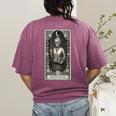 The Teacher Skeleton Tarot Card Women's Comfort Colors T-Shirt Back Print Berry The Teacher Skeleton Tarot Card Women's Comfort Colors T-Shirt Back Print Berry