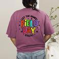 Teacher Student Field Day Let The Games Begin Field Day Women's Comfort Colors T-Shirt Back Print Berry Teacher Student Field Day Let The Games Begin Field Day Women's Comfort Colors T-Shirt Back Print Berry