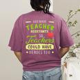 Teacher Teaching Assistant Aide Hero Women's Comfort Colors T-Shirt Back Print Berry Teacher Teaching Assistant Aide Hero Women's Comfort Colors T-Shirt Back Print Berry