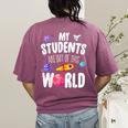 Teacher Tee My Students Are Out Of This World Space Women's Comfort Colors T-Shirt Back Print Berry Teacher Tee My Students Are Out Of This World Space Women's Comfort Colors T-Shirt Back Print Berry
