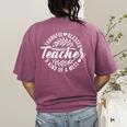 Teacher Thankful Blessed & Kind Of A Mess Hearts Cute Women's Comfort Colors T-Shirt Back Print Berry Teacher Thankful Blessed & Kind Of A Mess Hearts Cute Women's Comfort Colors T-Shirt Back Print Berry