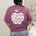 Teacher Of Tiny Humans Preschool Kindergarten Teacher Women's Comfort Colors T-Shirt Back Print Berry