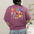 Teacher Of Tiny Superheroes Teach 100th Day Of School Women's Comfort Colors T-Shirt Back Print Berry Teacher Of Tiny Superheroes Teach 100th Day Of School Women's Comfort Colors T-Shirt Back Print Berry
