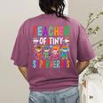 Teacher Of Tiny Superheroes Women's Comfort Colors T-Shirt Back Print Berry Teacher Of Tiny Superheroes Women's Comfort Colors T-Shirt Back Print Berry