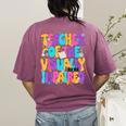 Teacher Of The Visually Impaired Blindness Awareness Women's Comfort Colors T-Shirt Back Print Berry
