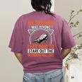 My Teacher Was Wrong I Get Paid To Stare Out The Window Women's Comfort Colors T-Shirt Back Print Berry
