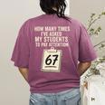 Teachers 67 Meme Women's Comfort Colors T-Shirt Back Print Berry