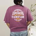 Teachers Aide Idea Professional Superhero Teachers Aides Men Women Women's Comfort Colors T-Shirt Back Print Berry
