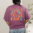 Teachers I Became A Teacher For The Money And Fame Men Women Women's Comfort Colors T-Shirt Back Print Berry