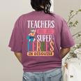 Teachers Are Just Superheroes In Disguise Back To School Women's Comfort Colors T-Shirt Back Print Berry