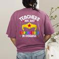 Teachers Are Just Superheroes In Disguise School Women Men Women's Comfort Colors T-Shirt Back Print Berry Teachers Are Just Superheroes In Disguise School Women Men Women's Comfort Colors T-Shirt Back Print Berry