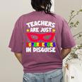 Teachers Are Just Superheroes In Disguise School Women's Comfort Colors T-Shirt Back Print Berry