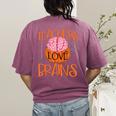 Teachers Love Brains Halloween T-Shirt For Men Women Women's Comfort Colors T-Shirt Back Print Berry Teachers Love Brains Halloween T-Shirt For Men Women Women's Comfort Colors T-Shirt Back Print Berry