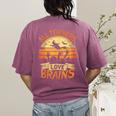 All Teachers Love Brains Halloween Teacher Women's Comfort Colors T-Shirt Back Print Berry All Teachers Love Brains Halloween Teacher Women's Comfort Colors T-Shirt Back Print Berry