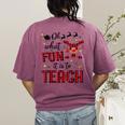 Teachers Oh What Fun It Is To Teach Cute Red Plaid Reindeer Women's Comfort Colors T-Shirt Back Print Berry Teachers Oh What Fun It Is To Teach Cute Red Plaid Reindeer Women's Comfort Colors T-Shirt Back Print Berry