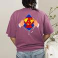 Teachers Are Superheroes 4th Grade Super Teacher Staff Men Women Women's Comfort Colors T-Shirt Back Print Berry