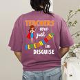 Teachers Are Superheroes Graduation School Teachers Women's Comfort Colors T-Shirt Back Print Berry Teachers Are Superheroes Graduation School Teachers Women's Comfort Colors T-Shirt Back Print Berry