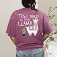 Teachers Testing Day Test Day No Prob Llama Teacher Women's Comfort Colors T-Shirt Back Print Berry Teachers Testing Day Test Day No Prob Llama Teacher Women's Comfort Colors T-Shirt Back Print Berry
