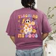 Teaching My Boos Ghost Halloween Costumes Teacher Men Women Women's Comfort Colors T-Shirt Back Print Berry Teaching My Boos Ghost Halloween Costumes Teacher Men Women Women's Comfort Colors T-Shirt Back Print Berry