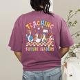 Teaching Future Leaders Teacher Back To School Cute Goose Women's Comfort Colors T-Shirt Back Print Berry Teaching Future Leaders Teacher Back To School Cute Goose Women's Comfort Colors T-Shirt Back Print Berry