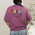 Teaching Is My Ministry God Christian Teacher Back To School Women's Comfort Colors T-Shirt Back Print Berry