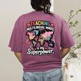 Teaching Multilingual Minds Learners English ESL Teacher Women's Comfort Colors T-Shirt Back Print Berry Teaching Multilingual Minds Learners English ESL Teacher Women's Comfort Colors T-Shirt Back Print Berry