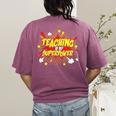 Teaching Is My Superpower Retro Comic Teacher Women's Comfort Colors T-Shirt Back Print Berry Teaching Is My Superpower Retro Comic Teacher Women's Comfort Colors T-Shirt Back Print Berry