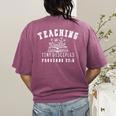 Teaching Tiny Disciples Christian Bible Verse Teacher Women's Comfort Colors T-Shirt Back Print Berry