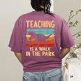 Teaching Is a Walk In Park Dinosaur Teacher Women's Comfort Colors T-Shirt Back Print Berry Teaching Is a Walk In Park Dinosaur Teacher Women's Comfort Colors T-Shirt Back Print Berry