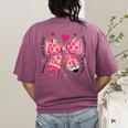 Teaching Is A Work Of Heart Pencil Bow Teacher Valentine Women's Comfort Colors T-Shirt Back Print Berry Teaching Is A Work Of Heart Pencil Bow Teacher Valentine Women's Comfort Colors T-Shirt Back Print Berry