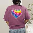Teaching Is a Work Of Heart Tie Dye Hippie For Teacher For Men Women Girls Kids Women's Comfort Colors T-Shirt Back Print Berry