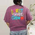 Team 1st Grade Crew Back To School 1st Grade Teacher Kids Women's Comfort Colors T-Shirt Back Print Berry Team 1st Grade Crew Back To School 1st Grade Teacher Kids Women's Comfort Colors T-Shirt Back Print Berry