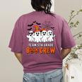 Team 5th Grade Boo Crew Halloween Teacher Student Costume Women's Comfort Colors T-Shirt Back Print Berry