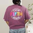 Team Fifth Grade Teacher Back To School 5th Grade Squad Kids Women's Comfort Colors T-Shirt Back Print Berry