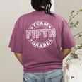 Team Fifth Grade Teacher Student Squad Team 5th Grade School Women's Comfort Colors T-Shirt Back Print Berry