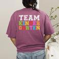 Team Kindergarten Shirt Boy Girl Teacher Graduation Women's Comfort Colors T-Shirt Back Print Berry
