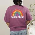 Team Pre-K Teacher Crew Squad Hello Back School Graduation Women's Comfort Colors T-Shirt Back Print Berry Team Pre-K Teacher Crew Squad Hello Back School Graduation Women's Comfort Colors T-Shirt Back Print Berry