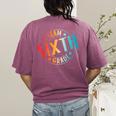 Team Sixth Grade Teacher Student Back To School 6th Grade Women's Comfort Colors T-Shirt Back Print Berry