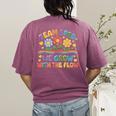 Team SPED We Grow With The Flow Special Ed Teacher Women's Comfort Colors T-Shirt Back Print Berry